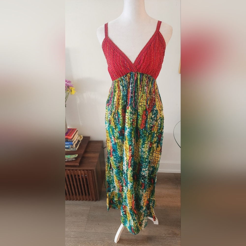 Long Sleeveless Flowy adjustable Strap